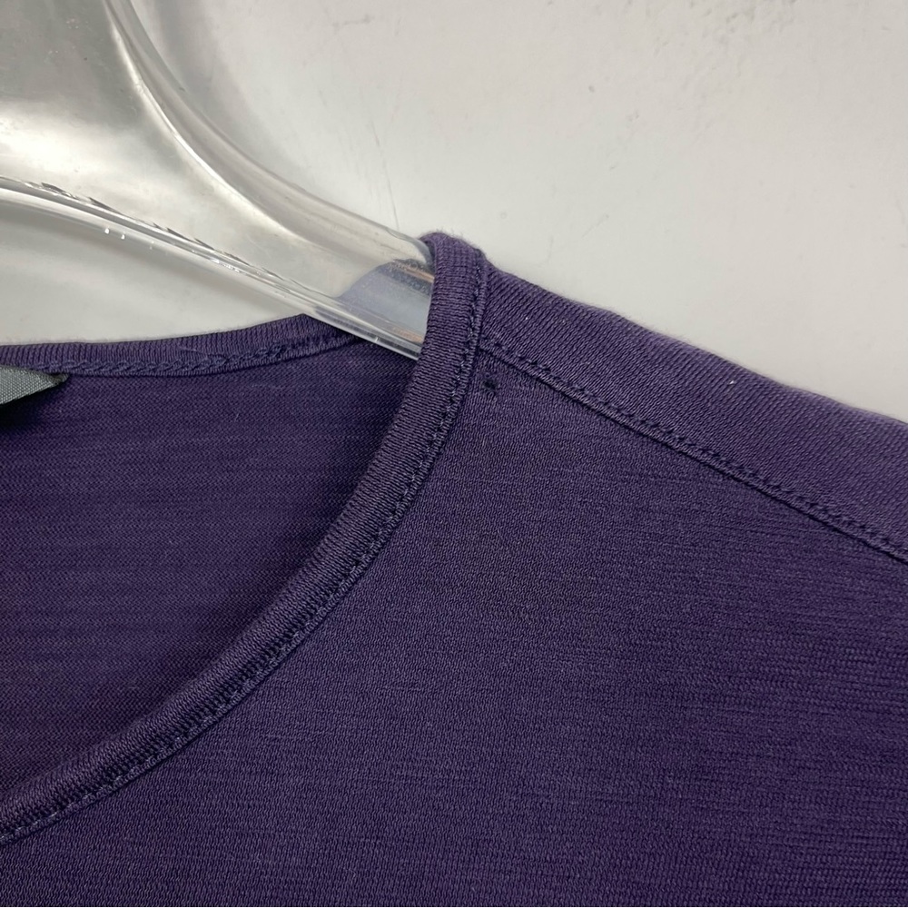 JOHN VARVATOS STRIATED CREWNECK SLIM FIT T-SHIRT K1762S3-AZJ3 PURPLE PLUM S - Picture 13 of 13